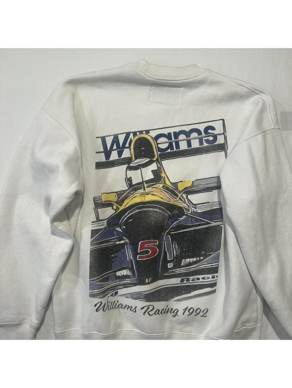 Wilson Racing Formula One Abercrombie & Fitch White Sweatshirt, size M